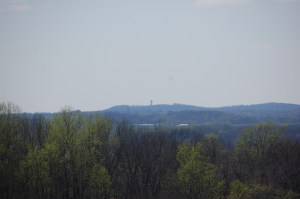 View of Bald Knob Cross (which our broke state helped pay to restore and also where a volunteer pushed a little bit too much his religious views) 