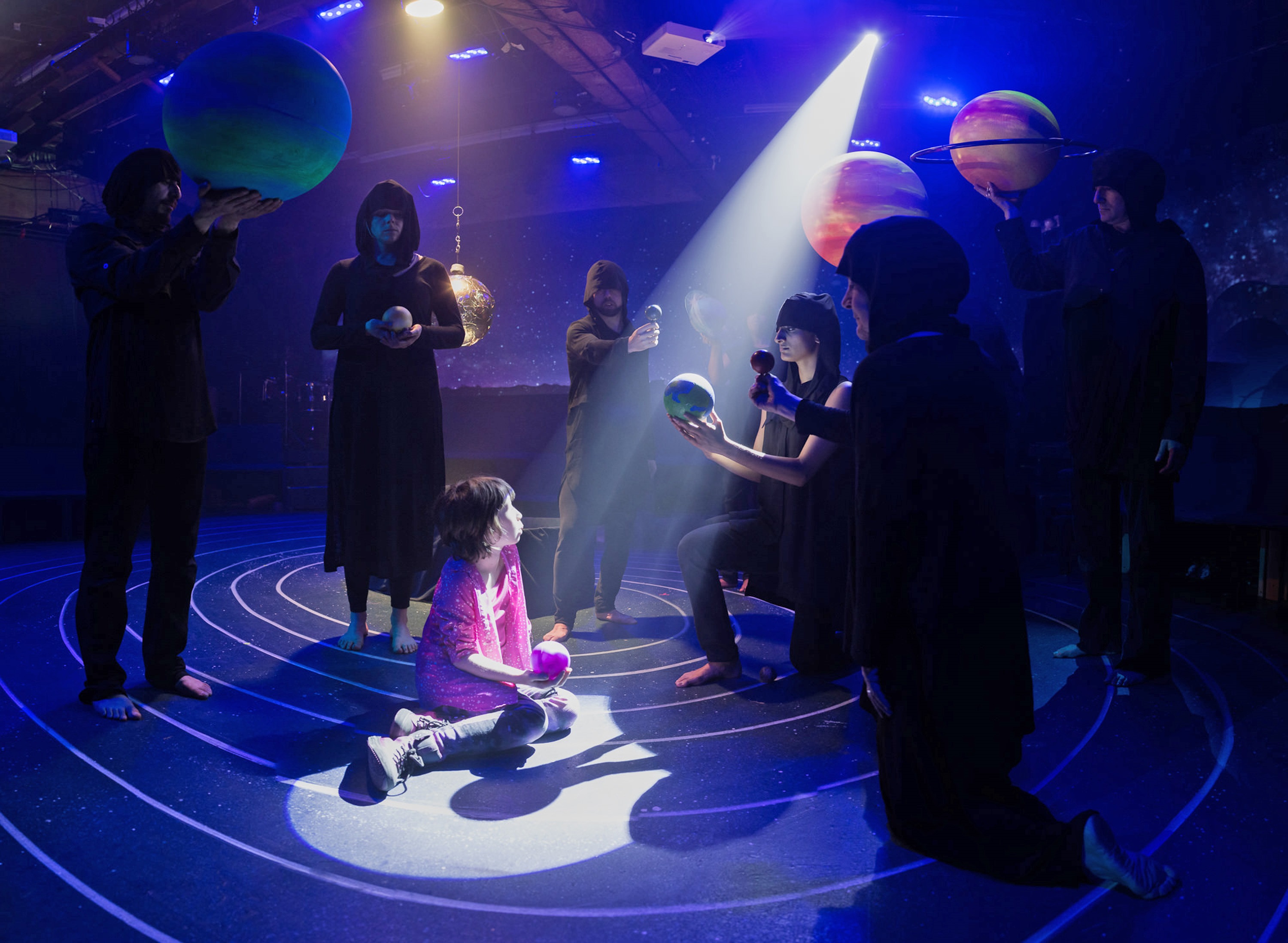 SolarSystem(L-R LuisCrespo,AnniePrichard,StellaMoseley,JustinMichaelDietzel,RasikaRanganathan,MaryMikva,AntonioBrunetti