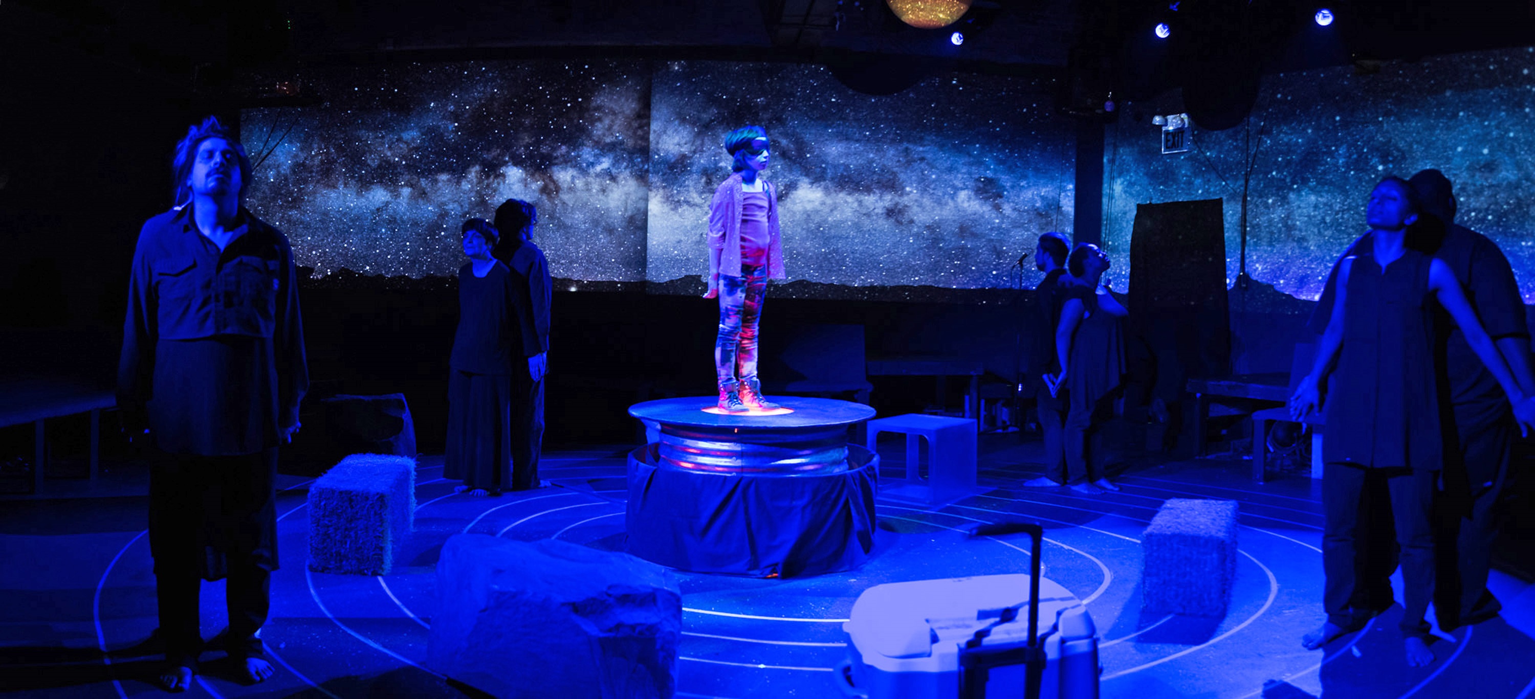 SpaceLaunch(L-R LuisCrespo,MaryMikva,AntonioBrunetti,StellaMoseley,JustinMichaelDietzel,AmberHugee,WarrenLevon,RasikaRanganathan)